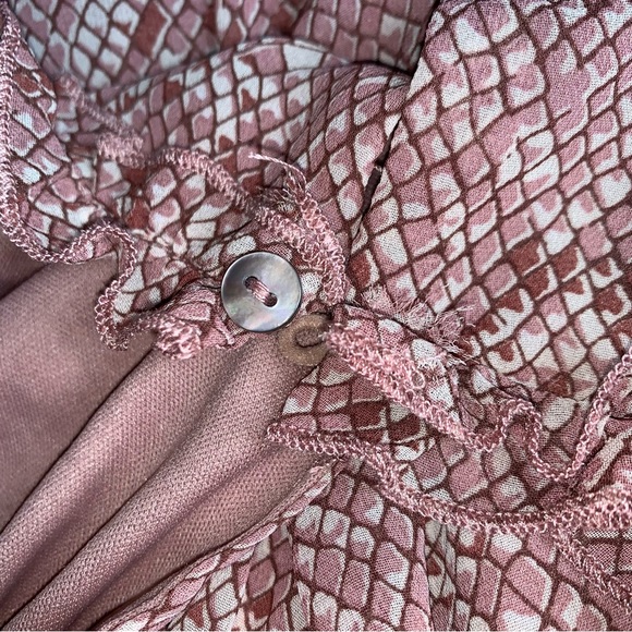 SEE NEW LISTING NWT She + Sky Pink Snake Print Ruffle Dress - Picture 14 of 16